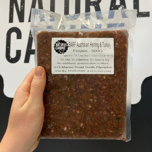 Barf Turkey & Sardine Fish Mix- 500g - Frozen