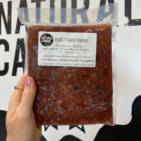 BARF Rabbit Meal - 500G - Free Range - Frozen