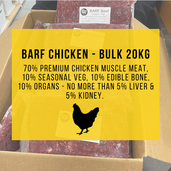Bulk - BARF Chicken - 20kg - FROZEN