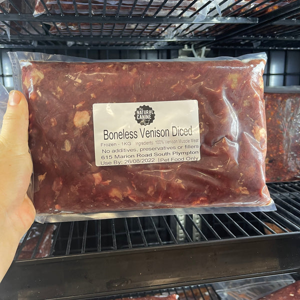 BONELESS DICED VENISON - 1KG - FROZEN