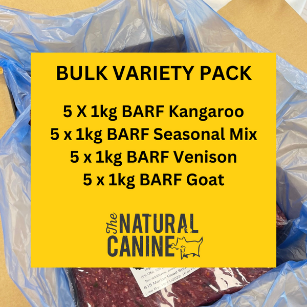 Bulk - BARF Variety Box - 20kg - FROZEN - Poultry Free