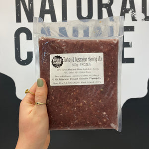 Turkey & Atlantic Salmon Fish Mix - 500g - Frozen