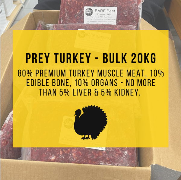 Bulk - Prey Turkey - 20 kg - Frozen