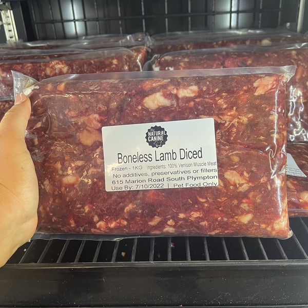 Boneless Lamb - Diced - 1KG - Frozen - Grass Fed